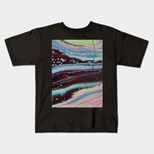 Asthenosphere - Abstract Acrylic Pour Painting Kids T-Shirt